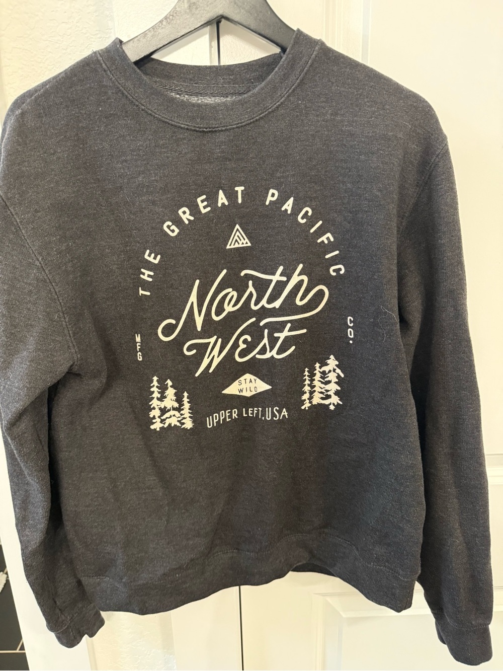 Pacific Northwest Charcoal Crewneck Sweatshirt